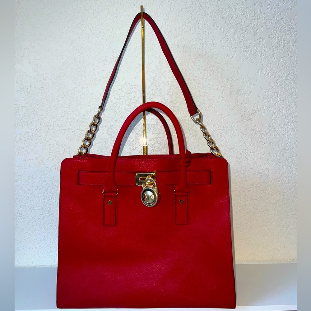 🌶️Michael Kors Hamilton Saffiano Leather Large Tote Shoulder Bag